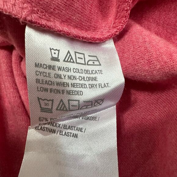 Susan Graver Weekend Pink Heathered Brushed Knit Top Size M Side Hem Zippers - Picture 9 of 9